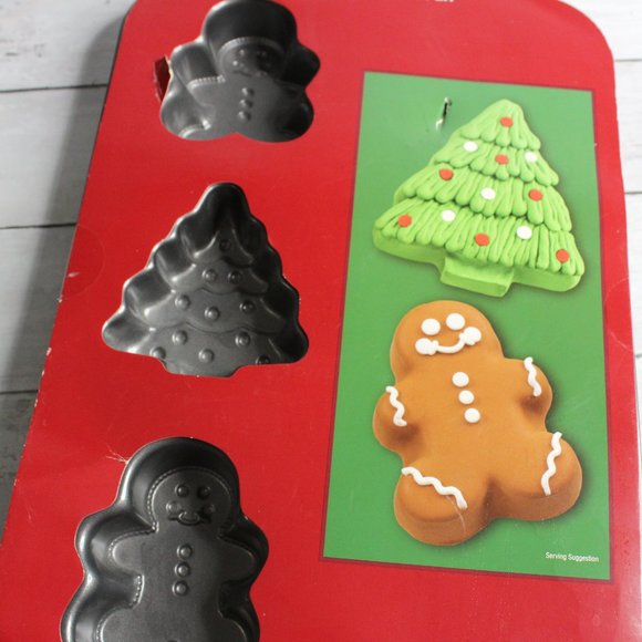 Wilton Cake Pan Mold Holiday Christmas Trees Gingerbread Man - Picture 3 of 8